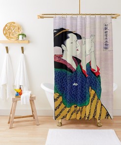 Japanese Shower Curtain | Vintage Asian Decor | Zen Print Japanese Design | Perfect Bathroom Accessory