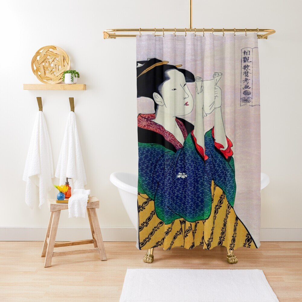 Japanese Shower Curtain | Vintage Asian Decor | Zen Print Japanese Design | Perfect Bathroom Accessory