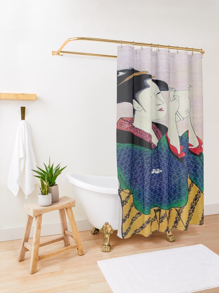 Japanese Shower Curtain | Vintage Asian Decor | Zen Print Japanese Design | Perfect Bathroom Accessory - Image 3