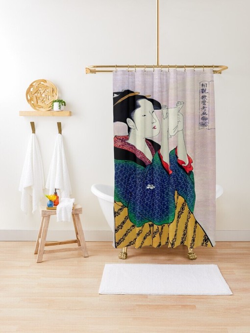 Japanese Shower Curtain | Vintage Asian Decor | Zen Print Japanese Design | Perfect Bathroom Accessory - Image 4