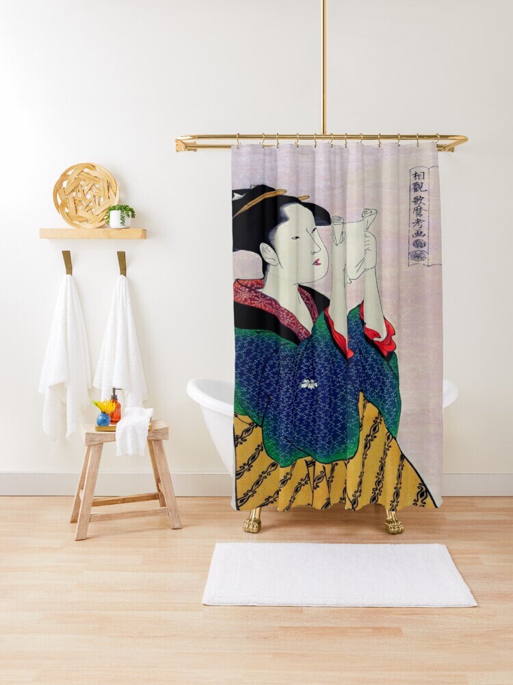 Japanese Shower Curtain | Vintage Asian Decor | Zen Print Japanese Design | Perfect Bathroom Accessory - Image 4