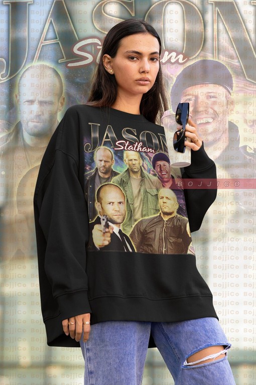 Jason Statham Retro Sweatshirt - Classic Movie T-shirts for Men