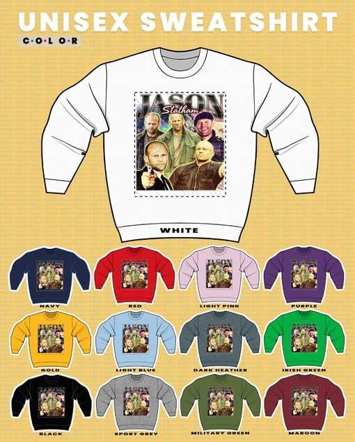 Jason Statham Retro Sweatshirt - Classic Movie T-shirts for Men - Image 3