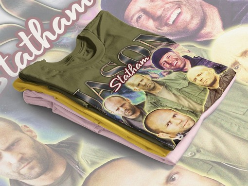 Jason Statham Vintage Tee, The Transporter Homage Shirt, Action Movie Fan Tees, Crank Retro Sweater - Image 4