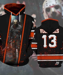 Jason Voorhees Friday The 13th Horror All Over Print 3D Hoodie with Classic Horror Design