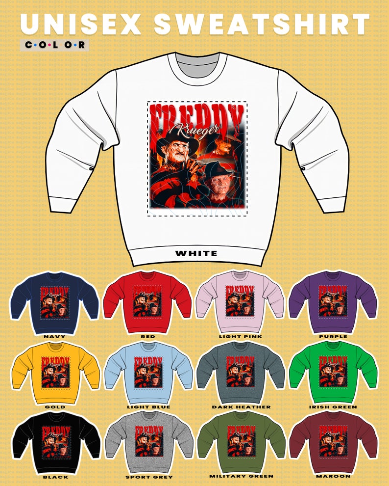 Jason Voorhees Friday the 13th Sweater - Vintage Horror Movie T-Shirt, Nightmare Halloween Sweatshirt - Image 3
