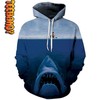 Jaws All Over Print 3D Hoodie Perfect for Shark Lovers with Unique Design