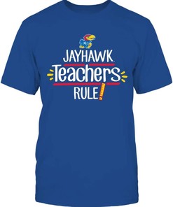 Jayhawk Teachers Rule Shirt - American University Shirt for Teachers and Fans