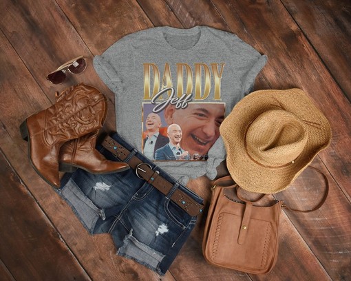 Jeff Bezos Laughing Shirt, Entrepreneur Gift, Retro 90s Sweater, Daddy You Load 16 Tons Quote Tshirt - Image 3