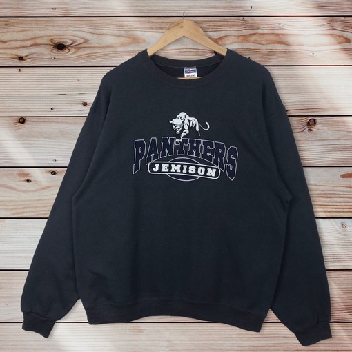 Jemison Panthers High School Team Vintage Style Crewneck Sweatshirt Pullover - 90s Football