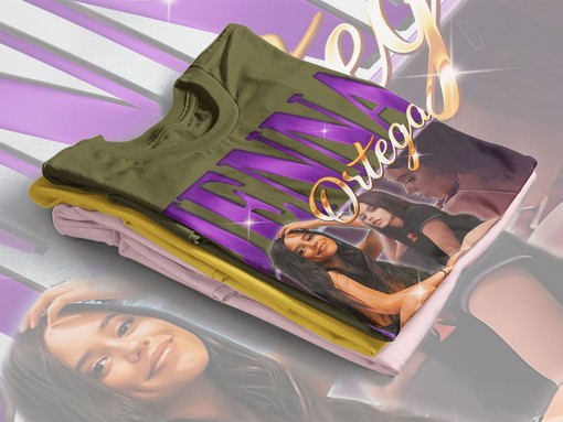 Jenna Ortega Movie Shirts, Jenna Marie Ortega Jane Virgn Tshirt, Stuck Middle Retro 90s Sweaters - Image 4