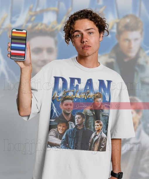 Jensen Ackles Actor Retro Shirt Classic Dean Winchester Supernatural T-shirt for Women