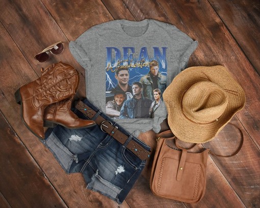 Jensen Ackles Actor Retro Shirt Classic Dean Winchester Supernatural T-shirt for Women - Image 3