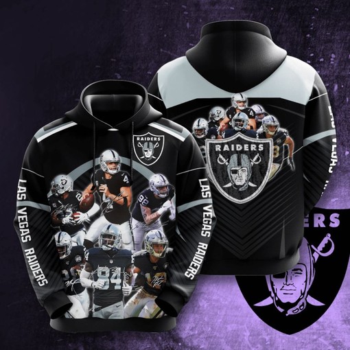 Jersey Pattern Las Vegas Raiders All Over Print 3D Hoodie