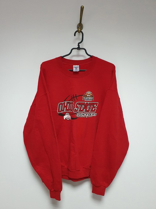 Jerzees Ohio State Buckeyes NCAA Red Pullover Sweatshirt with Full Size Gifts for NCAA Fans