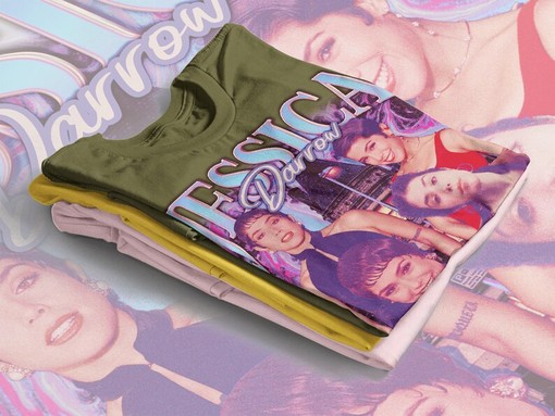 Jessica Darrow Movie Shirts, Jessica Darrow Vintage Unisex Tees, Actress and Singer, Darrow Voice Actress Animation - Image 4