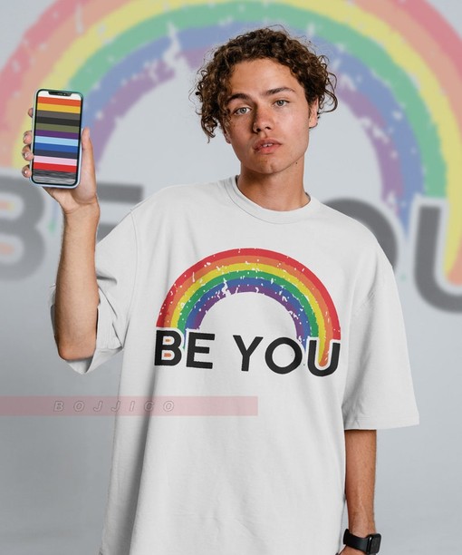 Jesus Loves Me LGBTQ+ Unisex Tee, Human Rights Rainbow Symbol T-Shirt, Guncle Pride Months Tshirt