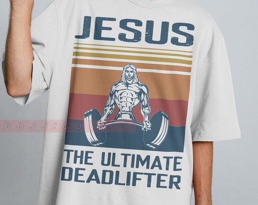 Jesus The Ultimate Deadlifter Unisex Tee - Classic Vintage Religion