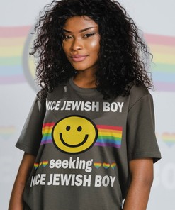 Jewish Boys Pride Shirt - Movie Shirts for Men with Human's Right, Funny LGBT T-Shirt and Pride Rainbow Love Symbol