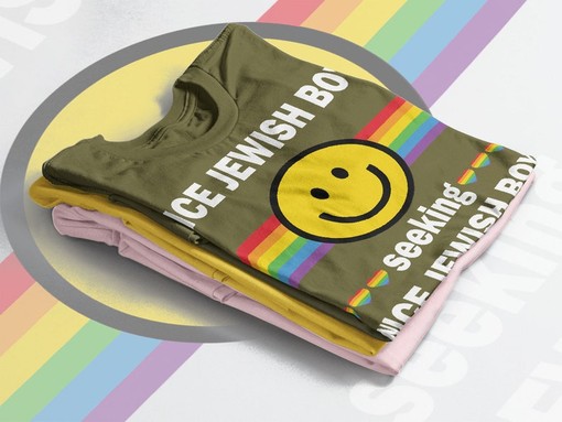 Jewish Boys Pride Shirt - Movie Shirts for Men with Human's Right, Funny LGBT T-Shirt and Pride Rainbow Love Symbol - Image 4