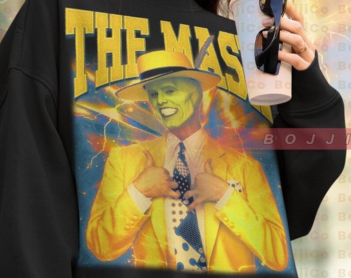 Jim Carrey The Mask Sweatshirt, Comedian Homage Sweater, Truman Show Tee, Funny Movie Shirts - Image 4