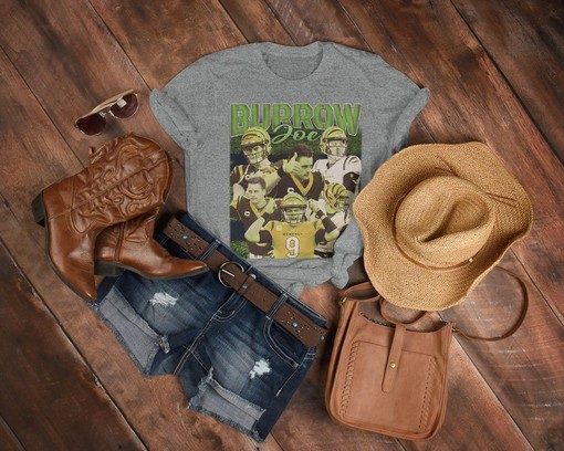 Joe Burrow Vintage Tee, LSU Football Homage Shirt, Football Lover Fan Tees, Sports Merch Gift - Image 3