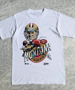 Joe Montana San Francisco 49ers NFL Caricature Vintage Style Sweatshirt T-shirt Ideal Gift for Fans - Retro NCAA Shirts