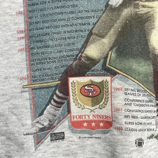 Joe Montana Story Games Vintage Style 90s NFL Sweatshirt T-shirt - Ideal Gift for Fans - Vintage NCAA Shirts - Image 4