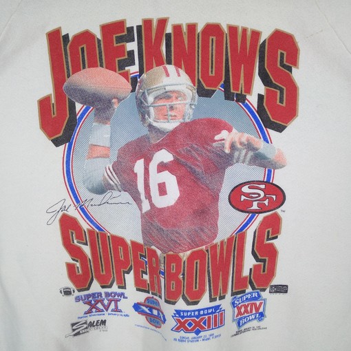 Joe Montana Vintage Style NFL Super Bowl 1990 Sweatshirt T-shirt - Ideal Gift for NFL Fans - Image 2