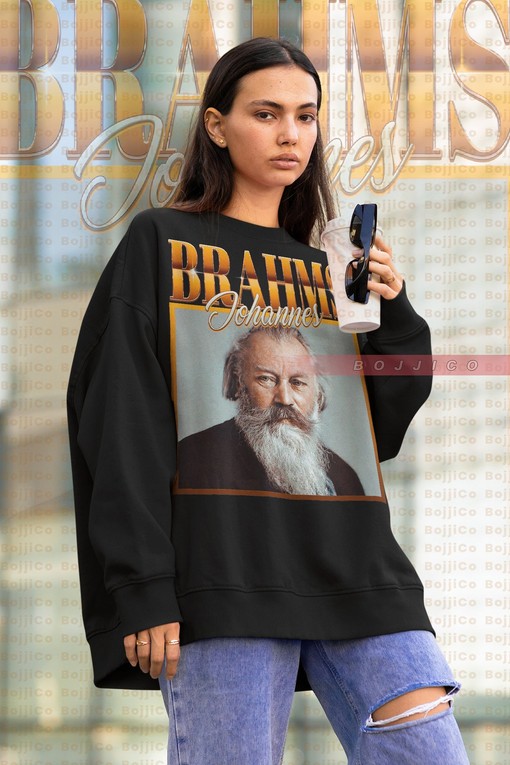 Johannes Brahms Classical Music Sweatshirt with German Composer Design