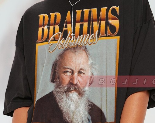 Johannes Brahms Composer Shirt - Lullaby and Cradle Song Tee - Image 2