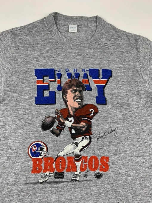 John Elway Denver Broncos Vintage Style 80s Caricature Sweatshirt T-shirt - Ideal Gift for Fans - Sport Shirts Unisex - Image 2
