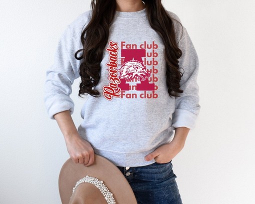 Join the Razorbacks Fan Club with This Arkansas Football Sweatshirt, NCAA Shirts for Men