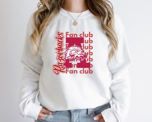 Join the Razorbacks Fan Club with This Arkansas Football Sweatshirt, NCAA Shirts for Men - Image 2