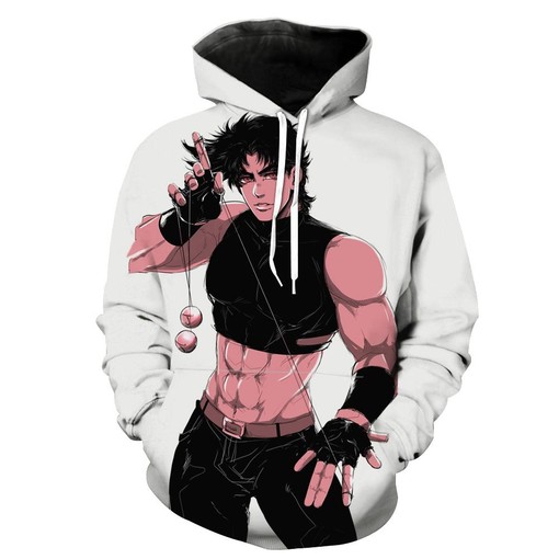 Jojo's Bizarre Adventure Joseph Joestar 3D Hoodie All Over Custom Print