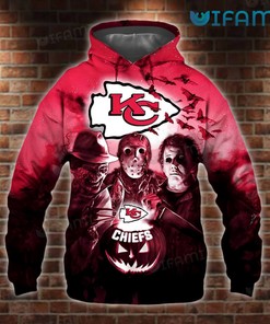 KC Chiefs Halloween Hoodie with Michael Jason and Freddy Design