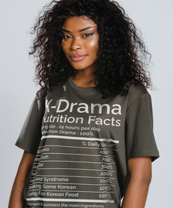 K-Drama Nutrition Facts Unisex Tee - Korean Drama Gift