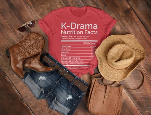K-Drama Nutrition Facts Unisex Tee - Korean Drama Gift - Image 3