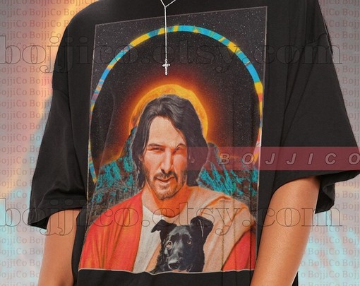 KEANU REEVES God Shirt, The One Tee, Homage Tshirt, Retro Cyberpunk Movie, Movie Fans Gifts - Image 2