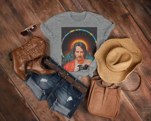 KEANU REEVES God Shirt, The One Tee, Homage Tshirt, Retro Cyberpunk Movie, Movie Fans Gifts - Image 3