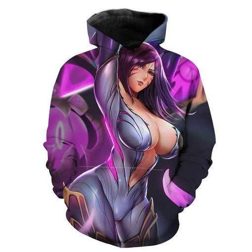 Kaisa Skin League Of Legends All Over Print Zip Up Hoodie Men