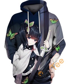 Kanao Tsuyuri Demon Slayer Quote All Over Print 3D Hoodie
