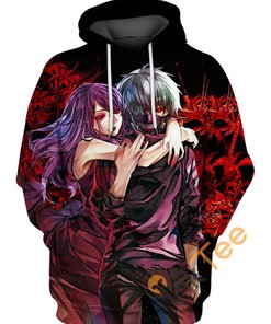 Kaneki And Rize Tokyo Ghoul Quote All Over Print 3D Hoodie