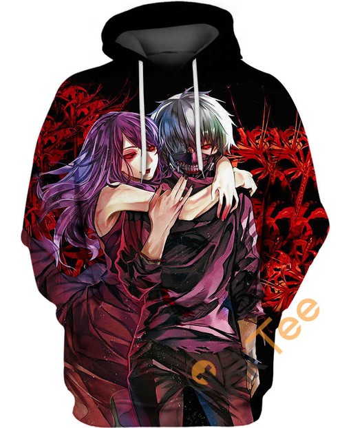 Kaneki And Rize Tokyo Ghoul Quote All Over Print 3D Hoodie