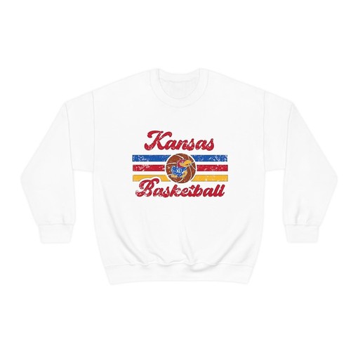 Kansas Basketball Jayhawk Crewneck Sweatshirt with Mens Sport Shirts, Represent Your Team - Image 2