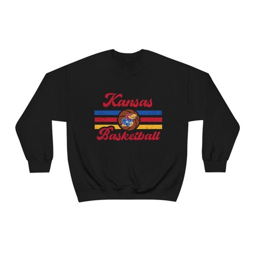 Kansas Basketball Jayhawk Crewneck Sweatshirt with Mens Sport Shirts, Represent Your Team - Image 3