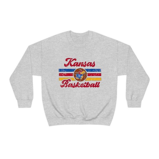 Kansas Basketball Jayhawk Crewneck Sweatshirt with Mens Sport Shirts, Represent Your Team - Image 4