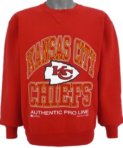 Kansas City Chiefs 1995 Vintage NFL Crew Neck Sweatshirt Hoodie Shirt Full Size Gift for Fans