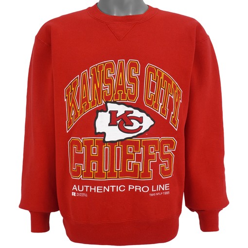 Kansas City Chiefs 1995 Vintage NFL Crew Neck Sweatshirt Hoodie Shirt Full Size Gift for Fans
