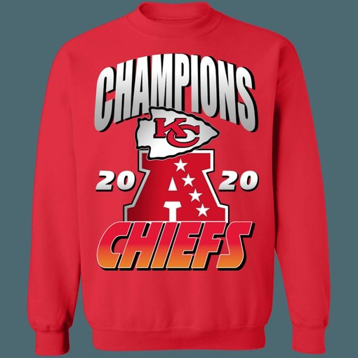 Kansas City Chiefs 2020 AFC Champions NFL American Football Lover Sweatshirt Hoodie with Classic Design - Image 2